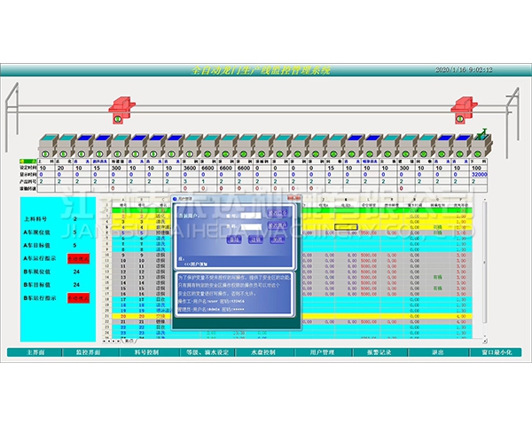 七台河全自动龙门生产线监控管理系统